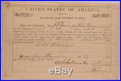 1866 Civil War Arkansas Confederate Insurrectionary District Direct Tax Form #5
