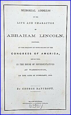 1866 President ABRAHAM LINCOLN Civil War ASSASSINATION Confederate Slavery Relic