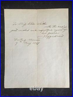 1867 JEFFERSON DAVIS Prison Letter CIVIL WAR Confederate President LINCOLN