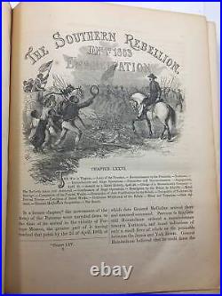 1867 Southern Rebellion FIRST EDITION vintage book Civil War Lincoln Confederate