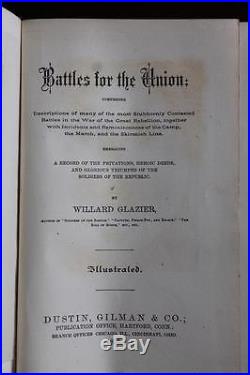 1875 1stED BATTLES FOR THE UNION CIVIL WAR ABRAHAM LINCOLN CONFEDERATE SLAVERY