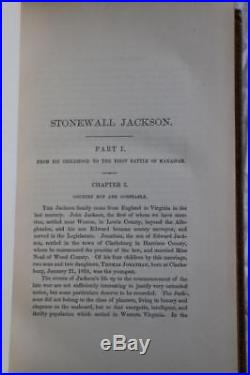 1876 Stonewall Jackson A Military Biography Civil War Confederate Deluxe Leather