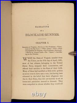 1877 Confederate CSN Capt Wilkinson 1ed Narrative of Blockade-Runner Civil War