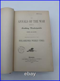 1879 Annals of the War Civil War Gettysburg Longstreet Confederate Illustrated