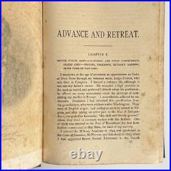 1880. Advance and Retreat. HOOD, J. B. Civil War. Confederate. 1st. Maps. Rare