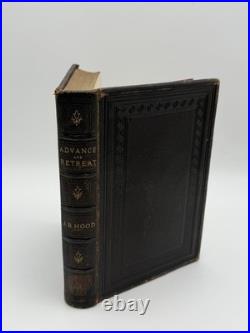 1880 Advance and Retreat J B Hood 1st Edition Civil War Confederate Maps Leather