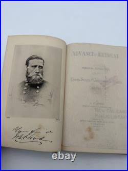 1880 Advance and Retreat J B Hood 1st Edition Civil War Confederate Maps Leather 1880 Advance and Retreat J B Hood 1st Edition Civil War Confederate Maps Leather