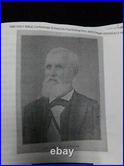 1880 Bible of Confederate Surgeon Civil War O'Hagan Greenville NC