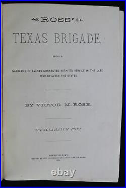1881 ROSS' TEXAS BRIGADE confederate cavalry CSA confederacy CIVIL WAR texan