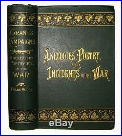 1882 CIVIL War History Military Army Navy Union Confederate Grant Lee Antique Us