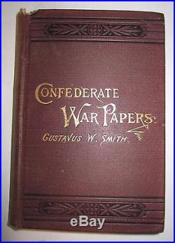 (1884) Confederate War Papers 3 fold out Battle MAPS, CIVIL WAR antique book