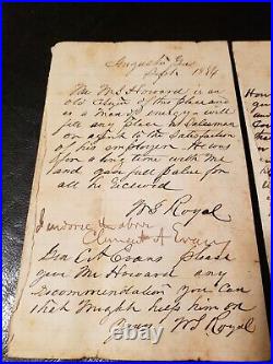 1884 Recommendation Letters Augusta Ga 1 Signed By Confederate General C A Evans