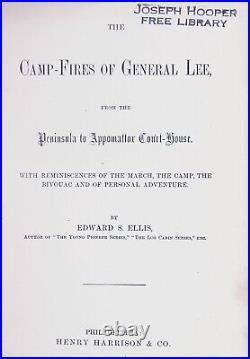 1886 Confederate General ROBERT E LEE History STONEWALL JACKSON Civil War C. S. A