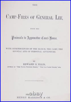 1886 Confederate General ROBERT E LEE History STONEWALL JACKSON Civil War C. S. A