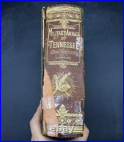 1886 MILITARY ANNALS OF TENNESSEE confederate CSA leather ANTIQUE civil war ILLU