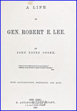 1887 Confederate General ROBERT E LEE History STONEWALL JACKSON Civil War C. S. A