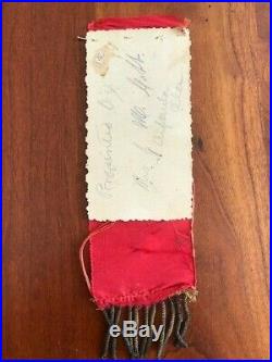 1887 Confederate Veterans Reunion Ribbon JEFFERSON DAVIS Macon GEORGIA Civil War