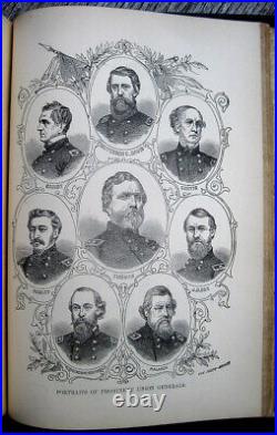 1888 CIVIL WAR PICTORIAL Antique MILITARY Army Navy UNION CONFEDERATE Battles US