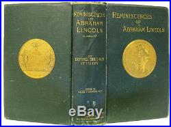 1888 REMINISCES ABRAHAM LINCOLN 1st Ed CONFEDERATE Civil War VTG Rare ARMY