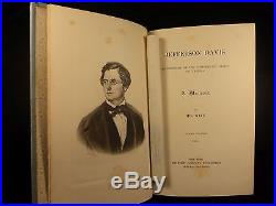 1890 1st Memoir of Jefferson Davis Civil War Confederate CSA Illustrated 2v SET