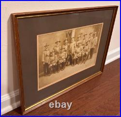 1890s CONFEDERATE VETERANS Civil War UCV Gun Rifle Men Man Large Framed PHOTO