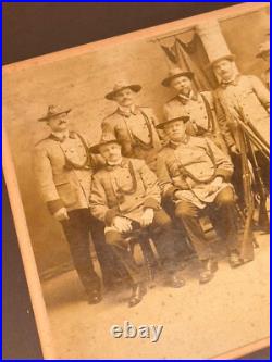 1890s CONFEDERATE VETERANS Civil War UCV Gun Rifle Men Man Large Framed PHOTO