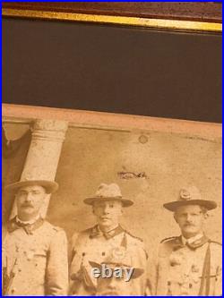 1890s CONFEDERATE VETERANS Civil War UCV Gun Rifle Men Man Large Framed PHOTO