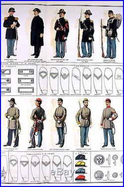 1891 Antique Print Civil War Uniforms Confederate Union Officers ...