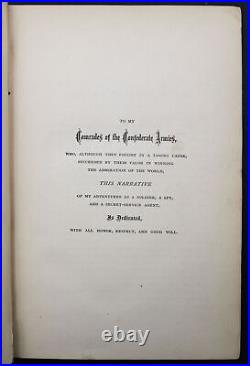 1894 STORY OF THE CIVIL WAR by CSA WOMAN CONFEDERATE SOLDIER army SPY RARE