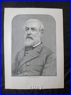 1898 Civil War Print Confederate General Thomas Jonathan Stonewall Jackson