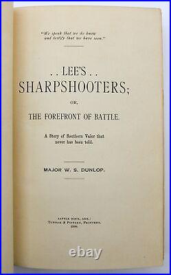 1899 civil war GENERAL ROBERT E. LEE'S SHARPSHOOTERS confederate army CSA RARE