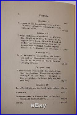1901 CIVIL History Of The Government Of The Confederate States Csa CIVIL War