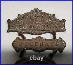 1906 UCV United Confederate Veterans Reunion New Orleans Delegate Badge Medal