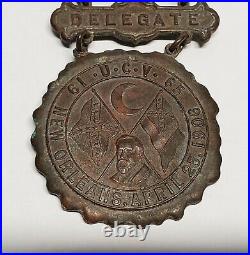 1906 UCV United Confederate Veterans Reunion New Orleans Delegate Badge Medal