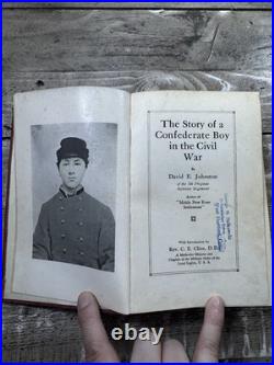 1914 Civil War Book The Story of a Confederate Boy in the Civil War RARE