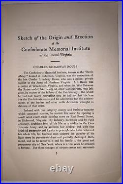 192,1, Sketch Of Origin Confederate Memorial Institute, Richmond, Va, CIVIL War