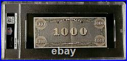 1962 TOPPS CIVIL WAR NEWS CURRENCY $1000 GRADED PSA 9 o/c MINT