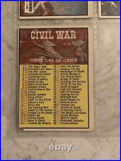 1962 Topps CIVIL WAR NEWS Complete Card SET 1-88 Plus 4 Confederate Notes VG