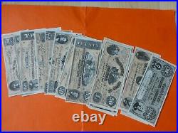 1962 Topps CIVIL War News Currency Confederate Bucks Complete Set Of 17 Bills