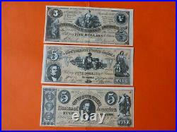 1962 Topps CIVIL War News Currency Confederate Bucks Complete Set Of 17 Bills