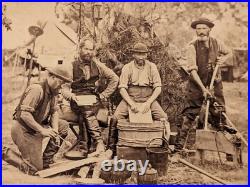 (2) Civil War CDV Photographs Mathew Brady Album Gallery Servant Confederate Gun