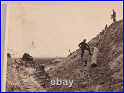 (2) Civil War CDV Photographs Mathew Brady Album Gallery Servant Confederate Gun