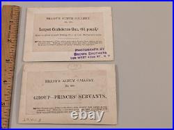 (2) Civil War CDV Photographs Mathew Brady Album Gallery Servant Confederate Gun