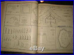 2 Vol CIVIL War Atlas Maps Union & Confederate Army Battles Weapons 18 X 30