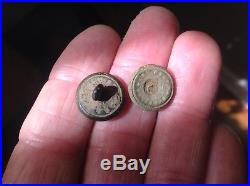 2 nice dug civil war buttons, confederate