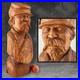 28 Civil War Confederate Soldier Sculpture Hand Carved Wood Bust Vtg Folk Art