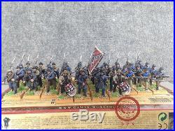 28mm American Civil War Plastic DPS painted Confederate Infantry W9707