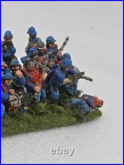 28mm Civil War Miniatures Painted Lot Of 73 Union & Confederate Infantry Army