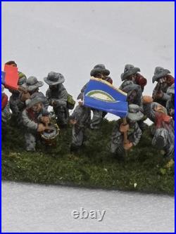 28mm Civil War Miniatures Painted Lot Of 73 Union & Confederate Infantry Army