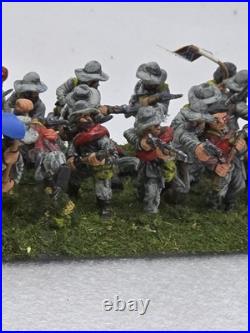 28mm Civil War Miniatures Painted Lot Of 73 Union & Confederate Infantry Army